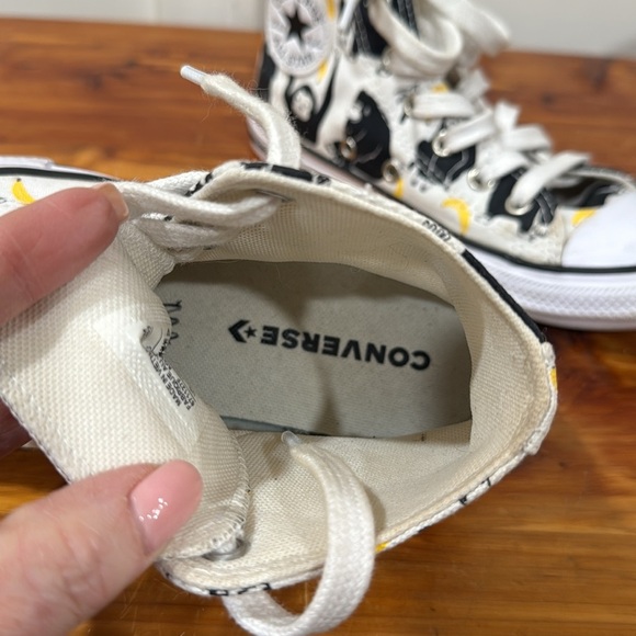 Converse Chuck Taylor All Star Hi Top Animal Print Gorilla Ape Banana Sneakers - Picture 7 of 8